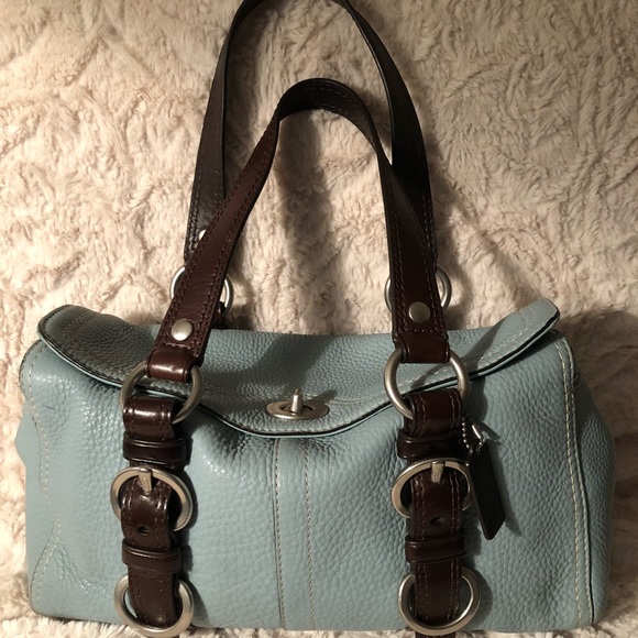 Coach Handbags - Light Blue Coach Satchel